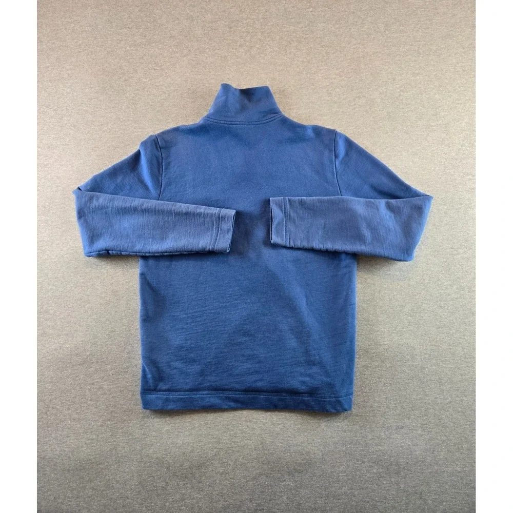 Hugo Boss Orange Tag Sweater Mens L Blue Quarter Zip Mock Neck Pullover Peruvian